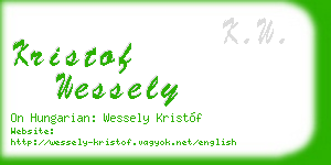 kristof wessely business card